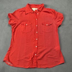 H&M L.O.G.G Red Button Up Top 14